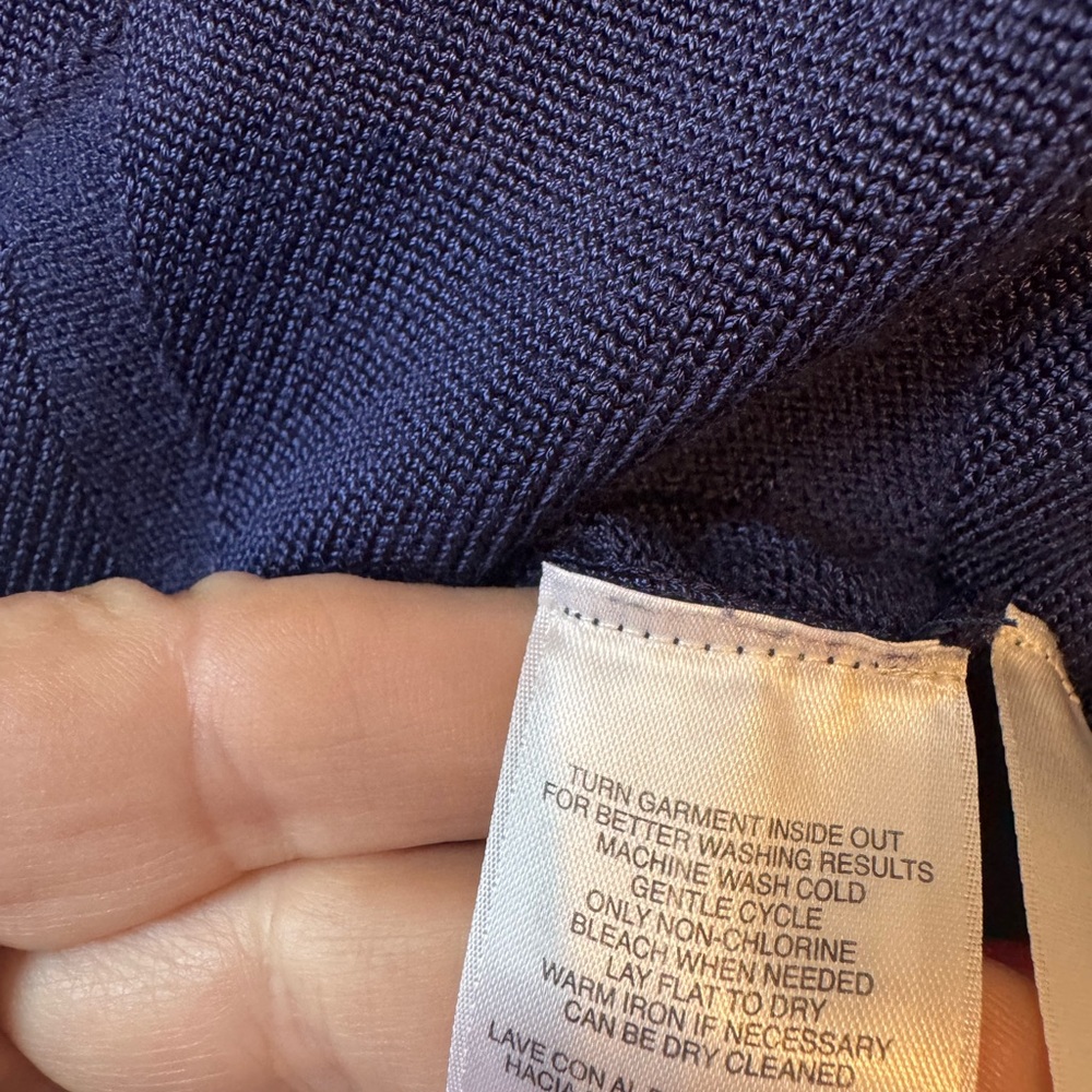 JONES NEW YORK NAVY LIGHTWEIGHT SWEATER XLARGE #Z - Picture 6 of 7